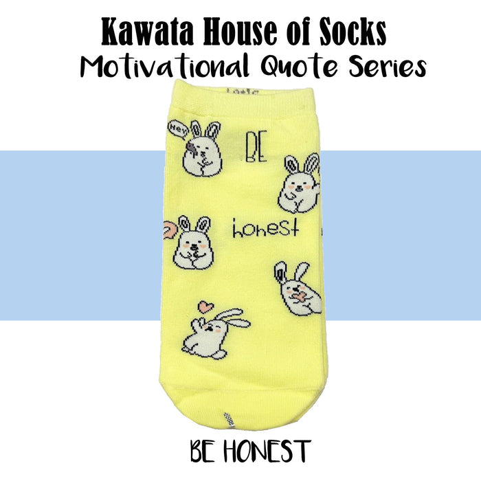 Motivational Quote Series " Be Honest " Casual Ankle Socks