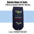 Motivational Quote Series " I am a Problem Solver " Casual Ankle Socks