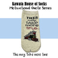 Motivational Quote Series " It may Take more Time " Casual Ankle Socks