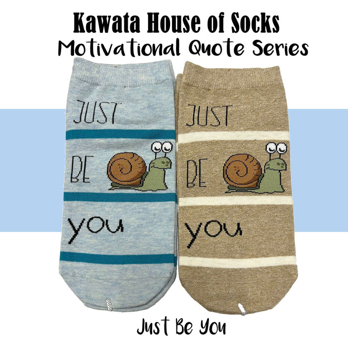 Motivational Quote Series " Just Be You " Casual Ankle Socks
