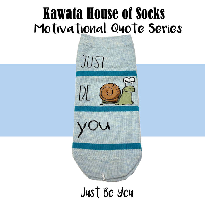 Motivational Quote Series " Just Be You " Casual Ankle Socks