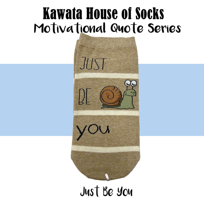 Motivational Quote Series " Just Be You " Casual Ankle Socks