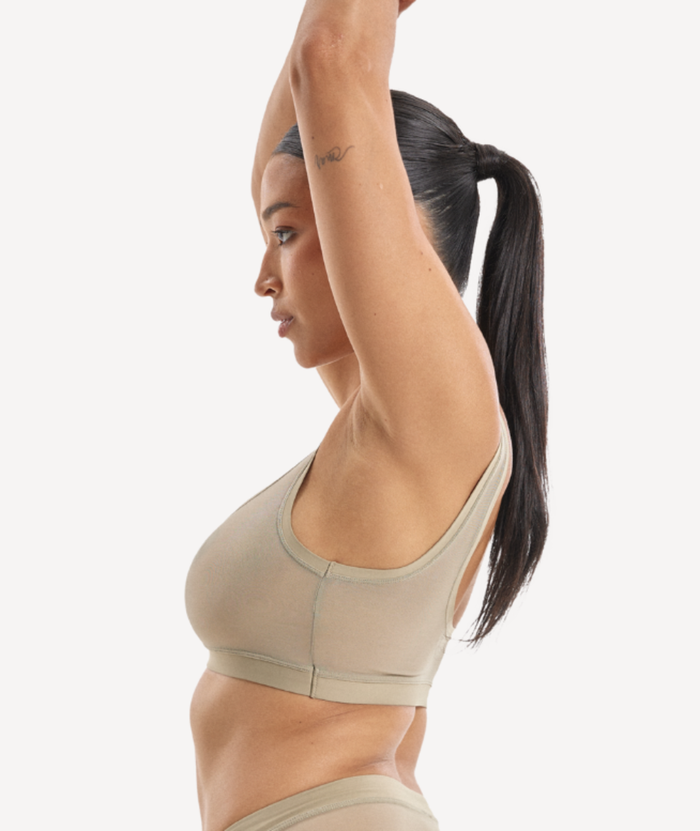 Nala Everybody Scoop Crop Bra - Porcini Mushroom