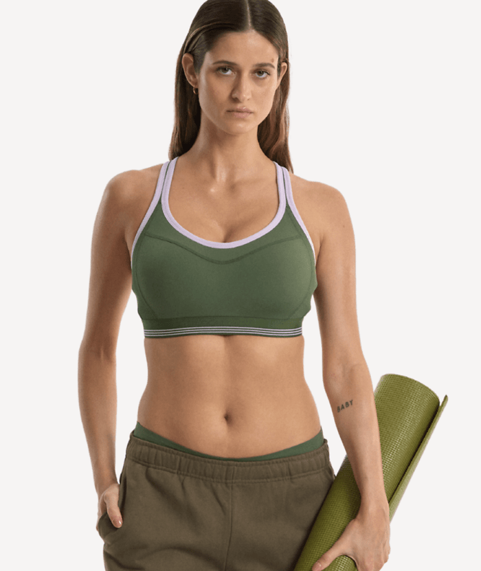 Nala High Impact Wirefree Sports Bra - Pickle/Lavender Fizz