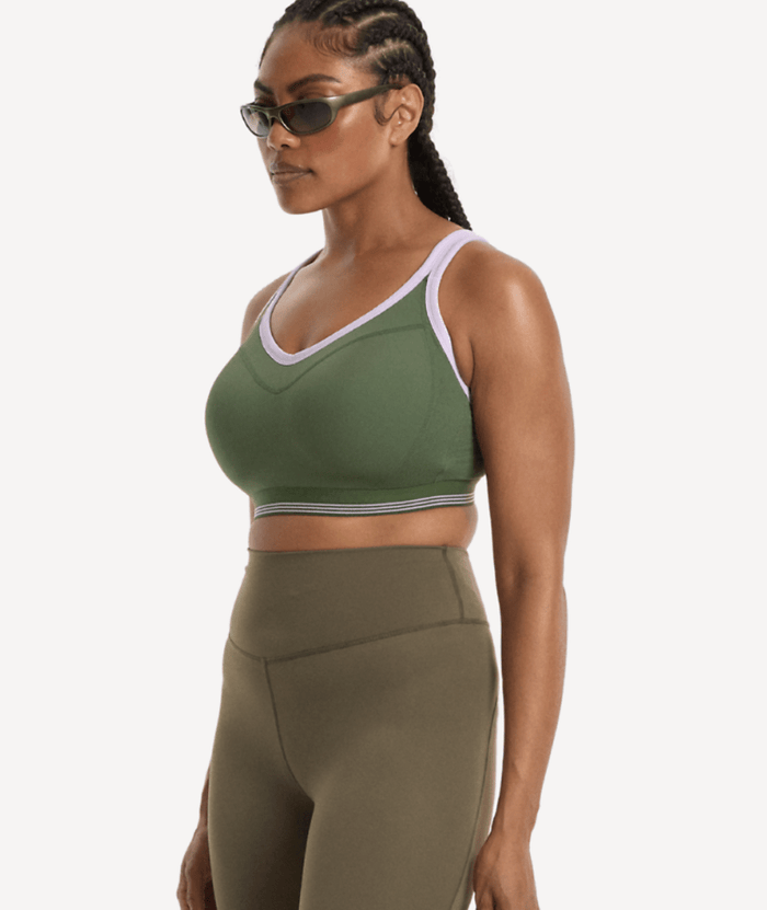 Nala High Impact Wirefree Sports Bra - Pickle/Lavender Fizz