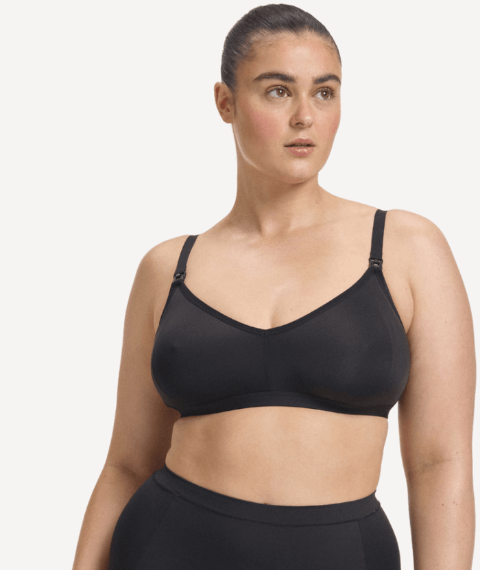 Nala Maternity Comfort Wirefree Bralette Bra - Licorice