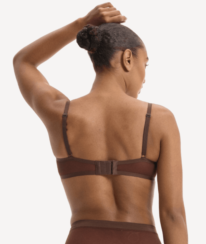 Nala Mesh Balconette Bra - Chocolate Mousse