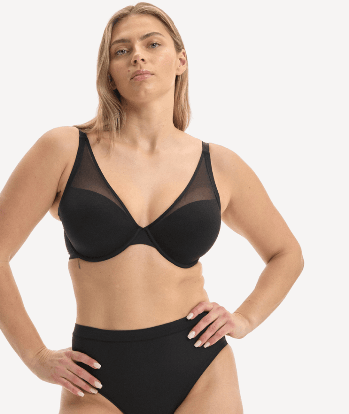 Nala Mesh Moment Underwire Bra - Licorice