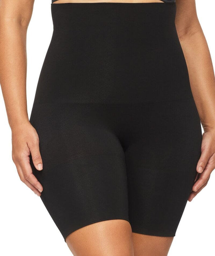 Nancy Ganz Bamboo Essentials High Waisted Thigh Shaper Short - Black Shapewear
