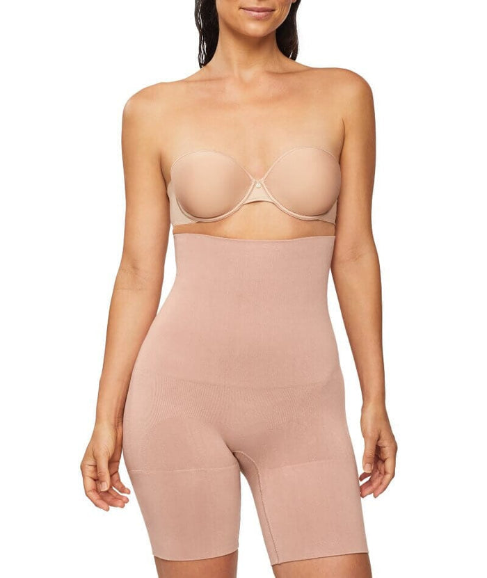 Nancy Ganz Bamboo Essentials High Waisted Thigh Shaper Short - Mahogany Shapewear