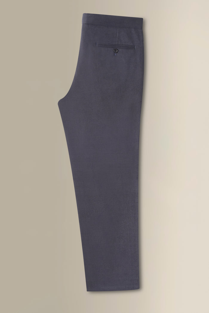Navy Cotton Drawstring Trousers