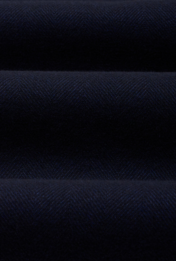 Navy Cutaway Collar Standard Fit Flannel Shirt