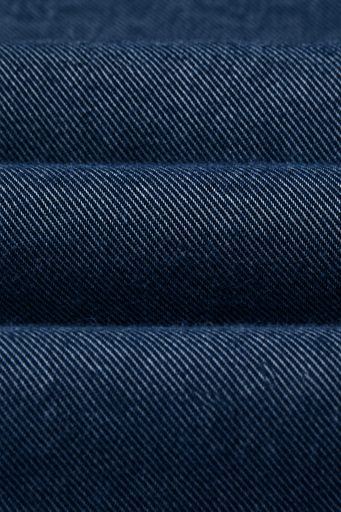 Navy Cutaway Collar Standard Fit Flannel Shirt