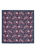 Navy Floral Print Cotton Bandana