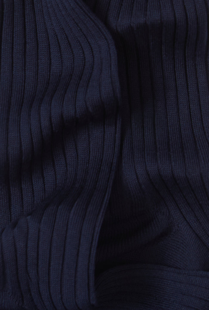 Navy Long Cotton Socks