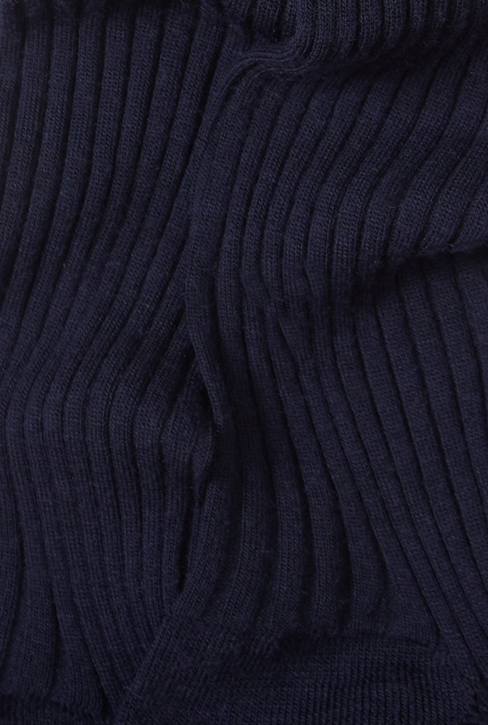 Navy Long Lightweight Wool Socks