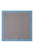Navy Micro Pattern Silk Pocket Square