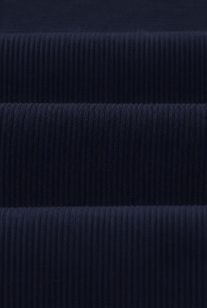 Navy Needlecord Salcombe Shirt