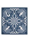 Navy Ornitho Cotton Print Bandana