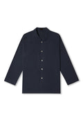 Navy Sandwash Silk Lounge Shirt