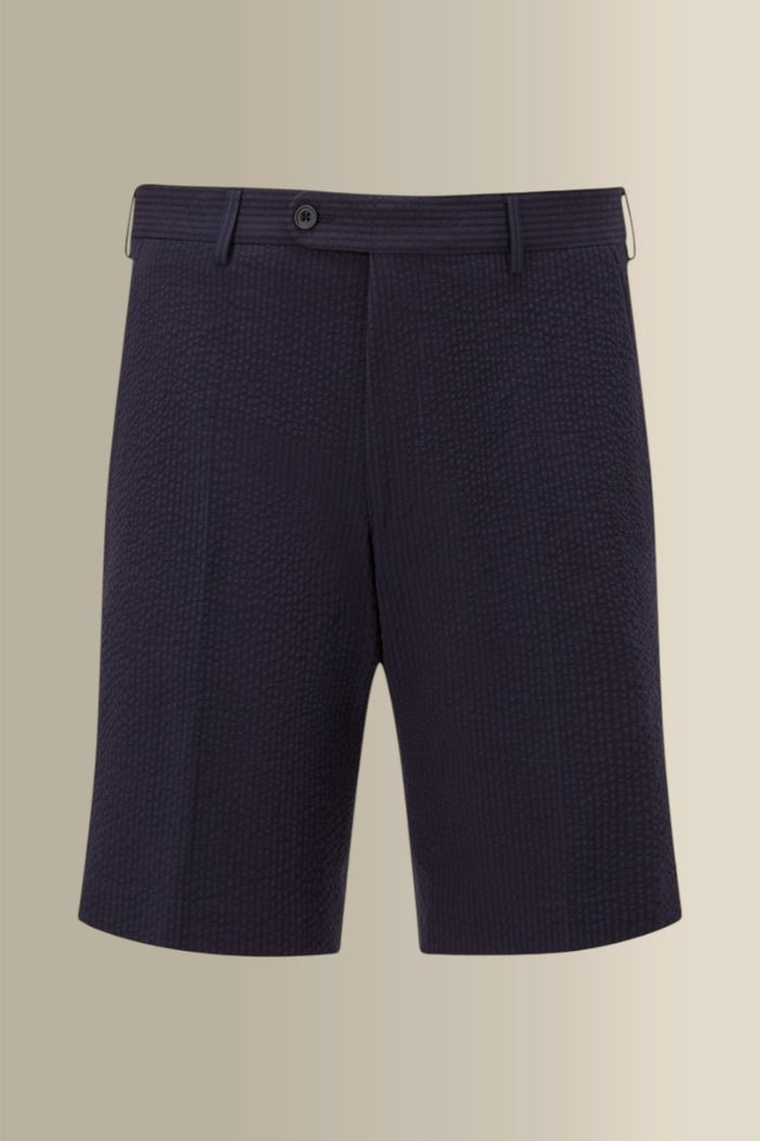 Navy Seersucker Shorts