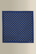 Navy Skull & Crossbones Silk Pocket Square
