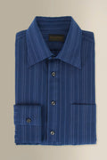 Navy Stripe Madras Popover Shirt