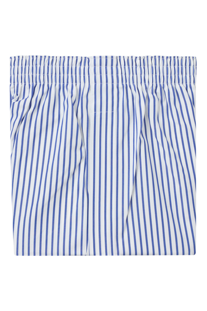 Navy & White Candy Stripe Cotton Boxer Shorts