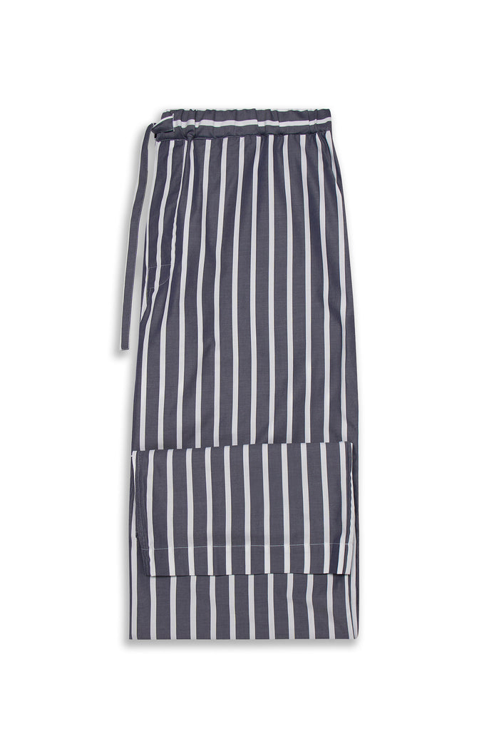 Navy & White Wide Stripe Lounge Trousers