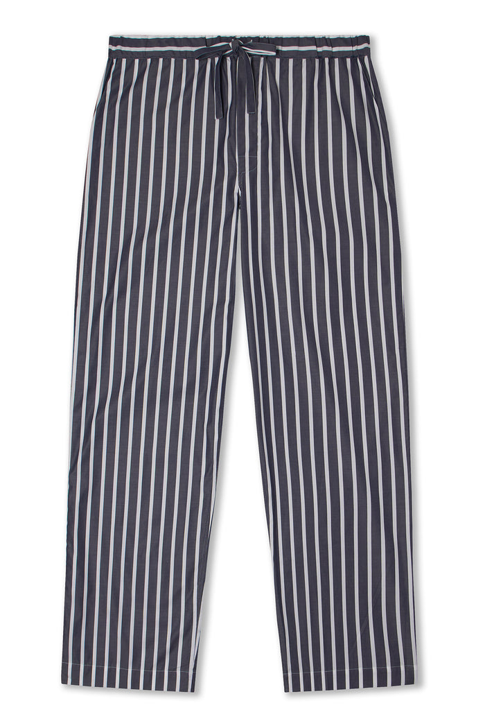 Navy & White Wide Stripe Lounge Trousers
