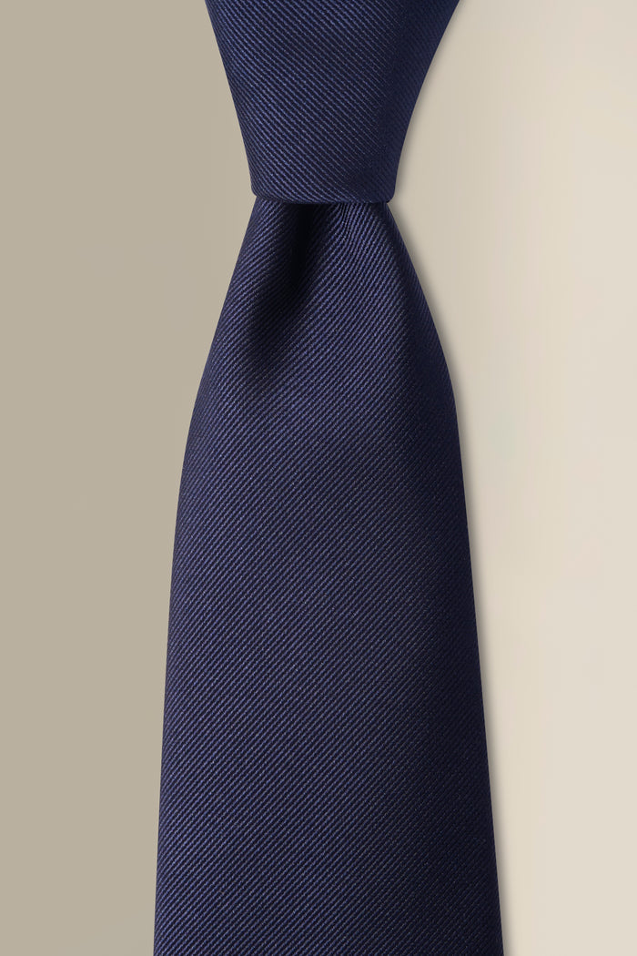 Navy Woven Silk Tie