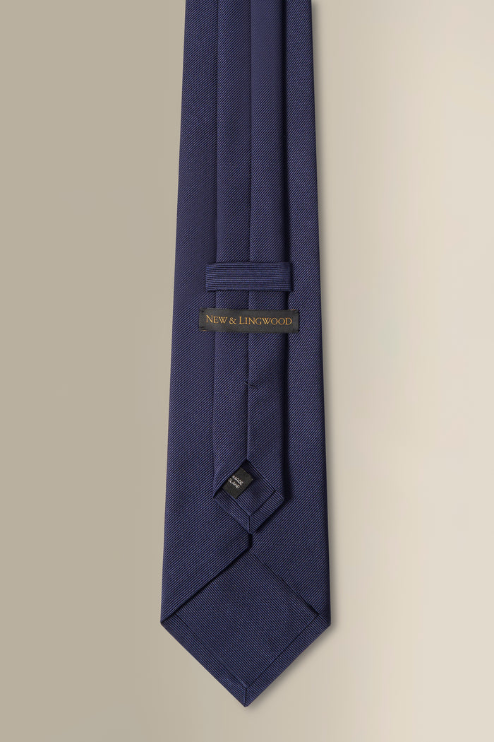 Navy Woven Silk Tie