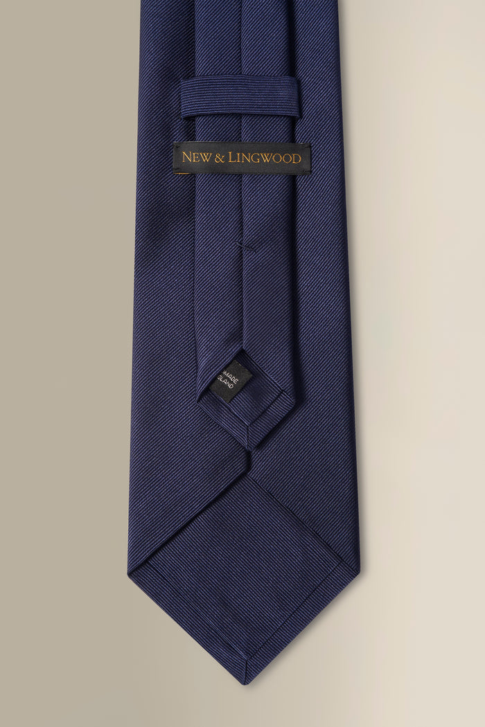 Navy Woven Silk Tie