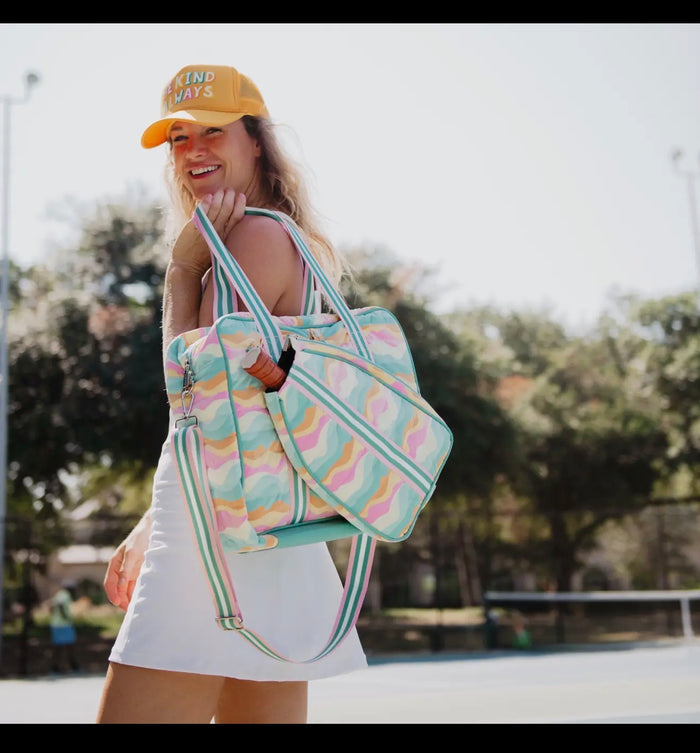 Neon Abstract Colors Pickleball Tote