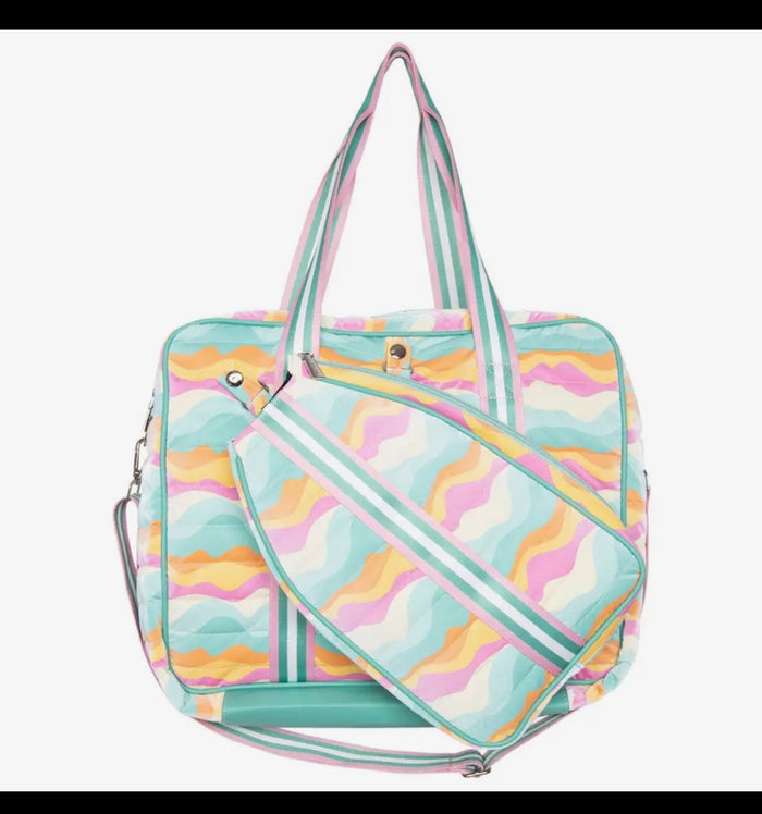Neon Abstract Colors Pickleball Tote