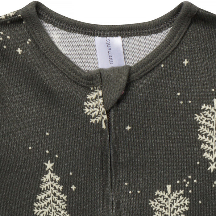 Baby Neutral Green Christmas Tree Snug Fitting Footless Pajamas Sleepwear Modern Moments™ by Gerber®