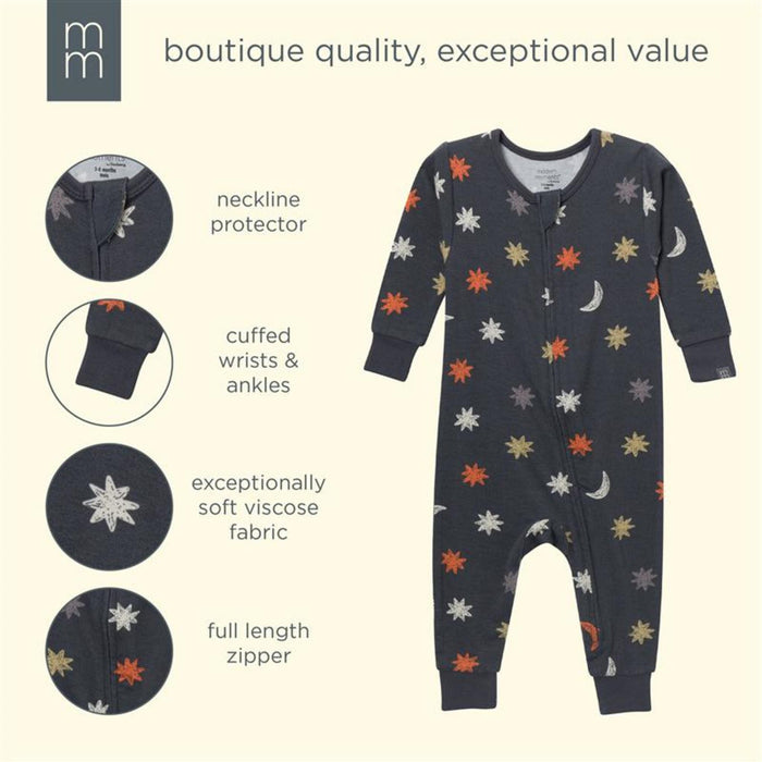 Neutral Stars & Moon Viscose Snug Fit Footless Pajamas sleepwear modern moments™ by Gerber®