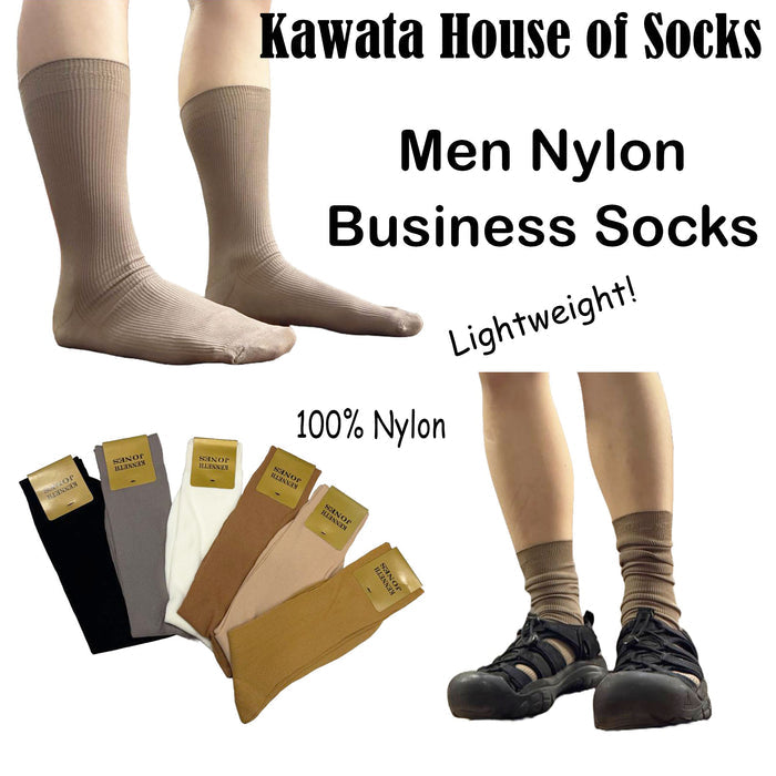 Nylon Long Business Socks | Bundle of 3 Pairs