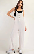 Oatmeal Linen Overalls
