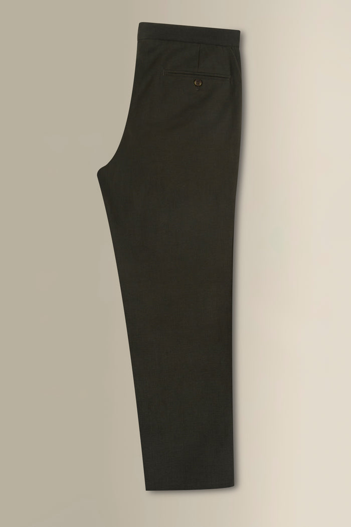 Olive Cotton Drawstring Trousers