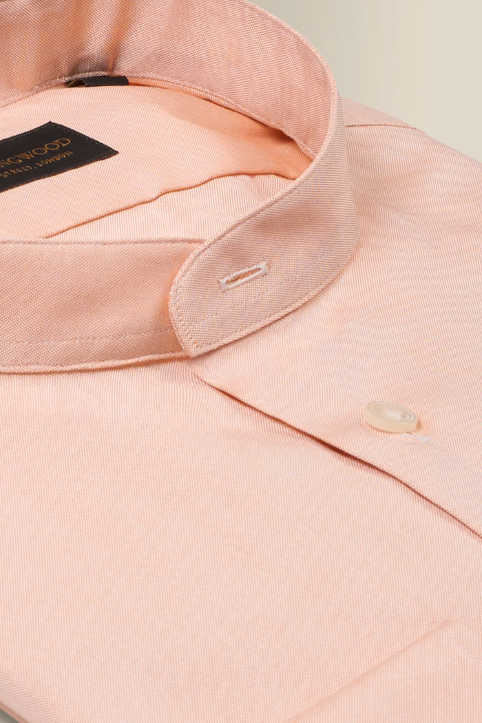 Orange Detachable Collar Standard Fit Oxford Shirt