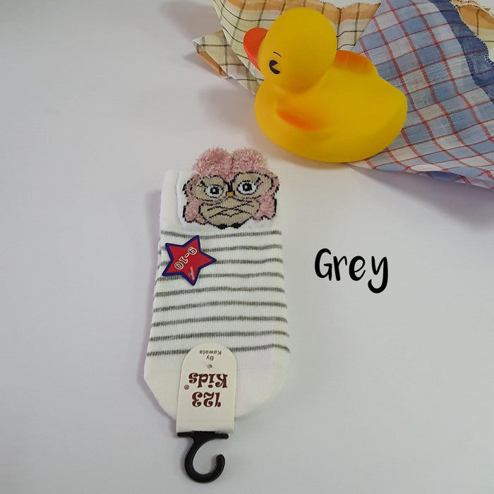 Owl Baby Socks ( 6 -12 months old ) - Kawata House of Socks