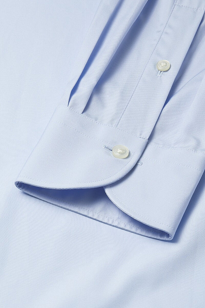Pale Blue St James' Collar Classic Fit Single Cuff Poplin Shirt