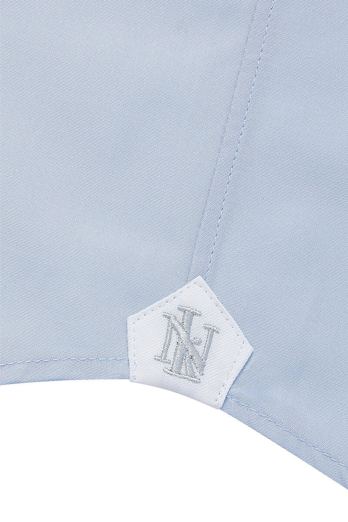 Pale Blue St James' Collar Classic Fit Single Cuff Poplin Shirt