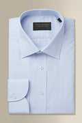 Pale Blue St James' Collar Tailored Fit Single Cuff Poplin Shirt