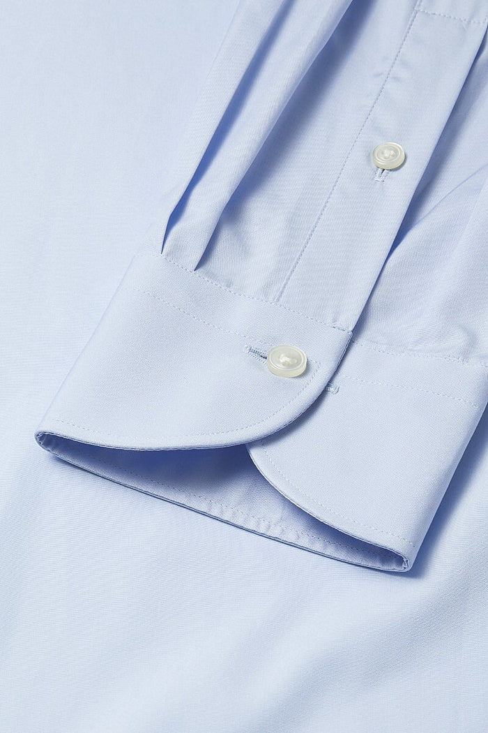 Pale Blue St James' Collar Tailored Fit Single Cuff Poplin Shirt