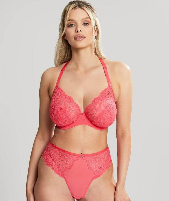 Panache Addison Non Padded Underwired Plunge Bra - Paradise Pink Bras