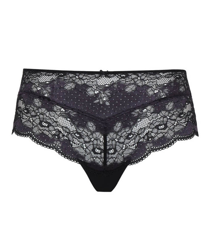 Panache Clara Deep Brief - Charcoal/Black
