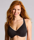 Panache Swimwear Aurora Jennifer Plunge Bikini Top - Aurora Black/White