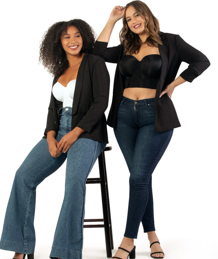 Parfait Elissa Seamless Underwire Padded Longline Strapless Bra - Black